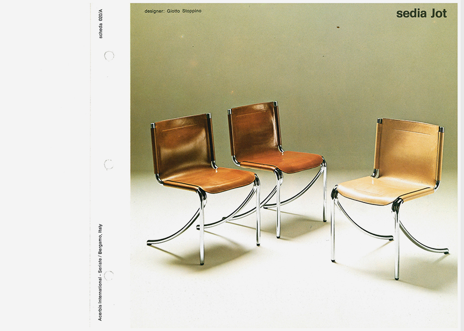 Jot椅子,Acerbis產品目錄,1976年 Jot