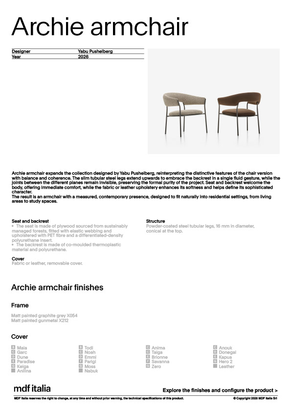 產品規格表Mia armchair 產品規格表Mia armchair