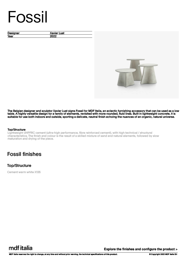 產品規格表Fossil