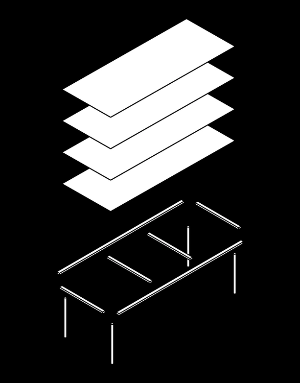 Offset desk